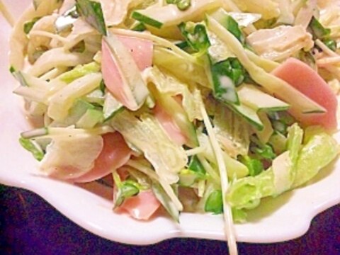 レタスと魚肉ソーセージ サラダ☆
